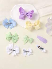 8pcs/Set Gift Box Baby Girls Handmade Hair Clips & Barrettes, Children Hair Accessories - Multicolor - View 8