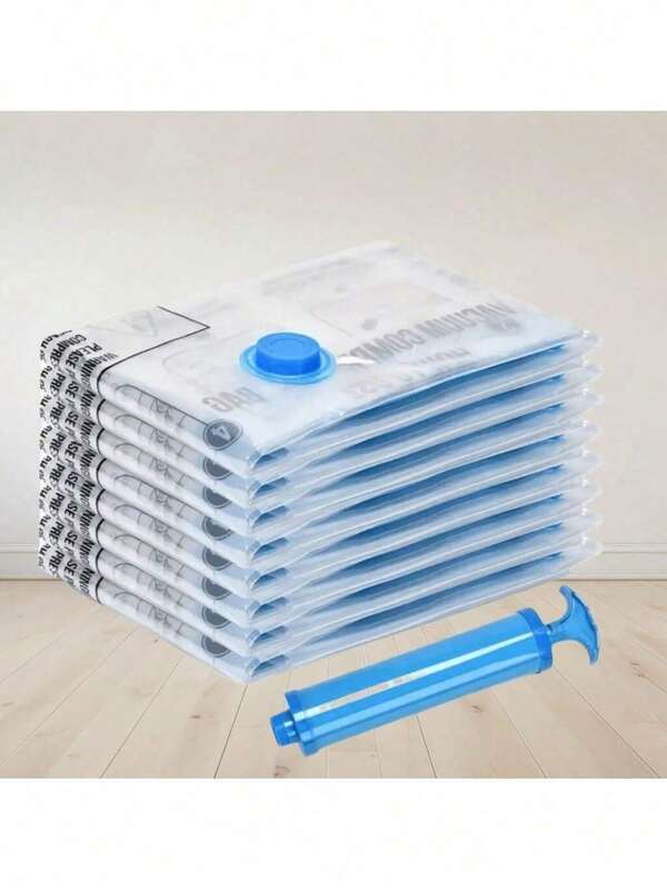 Kit 10 Saco a Vacuo Organização de Roupas Mala Viagem Guarda Roupa