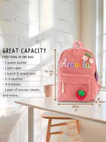 1 szt. Spersonalizowany plecak dla dzieci – spersonalizowany plecak dla przedszkolaków, spersonalizowane torby szkolne dla maluchów, urocze prezenty urodzinowe dla dzieci, prezenty na powrót do szkoły, prezenty dla chłopców i dziewcząt, wielofunkcyjny, ozdobny, z literą, stylowy, nowoczesny, kolorowy, uroczy, uroczy, swobodny, niestandardowy, spersonalizowany, wyjątkowy, spersonalizowany, idealny prezent dla niego, idealny prezent dla niej, edycja na Halloween