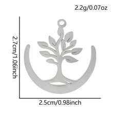 2pcs Fashionable 304 Stainless Steel Gold/Silver Plant & Flower Pattern Pendant, Vacuum Electroplated Durable Craft, Suitable For Necklace, Earrings, DIY Jewelry Making