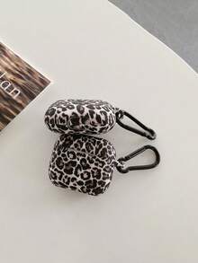 Cheetah Print Apple 1pc Leopard Print Wireless Bluetooth Earphone Case, Soft Silicone Protective Cover Compatible With Airpods 3rd Generation - Multicolor - View 5