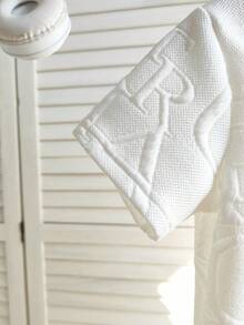 Chatreadl 2件套儿童白色保暖厚T恤和裤子套装，秋冬针织提花 - 白色 - 查看 4