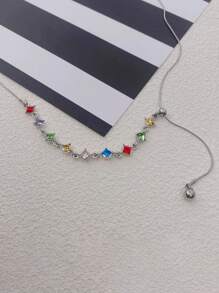 1 Peça Colar de Dopamina Colorido, Colar Gargantilha com Borla de Contas Candy Color Feminino, Joia Delicada e Suave Encantadora