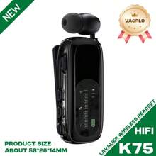 KZ K89/K75 Lavalier Business Bluetooth 5.4 Wireless Headset Talk/Music 20 Hours LCD Digital Display Call Vibration Reminder+Voice Reporting+Number Display HIFI Music Earphone With Mic