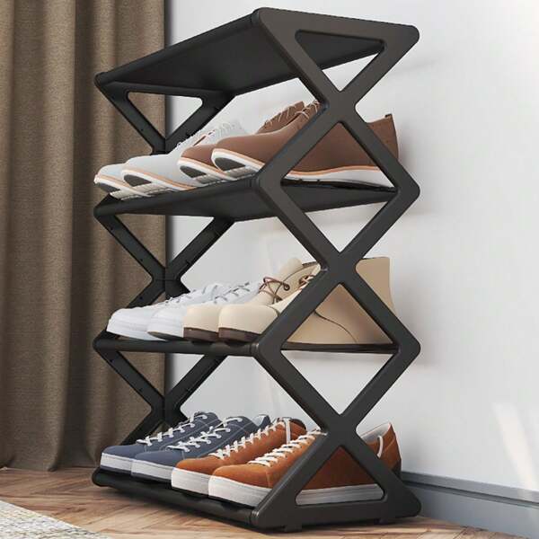 1 stuk schoenenrek, afneembare schoenenopberger met 4 lagen, grote capaciteit voor kast, entree, schoenenplank, schoenenorganizer voor de slaapkamer