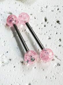 2025 Latest Colorful Tongue Ring With Glitter Sequins, Cute Multi-Color Options For Women, Students And Party Wear