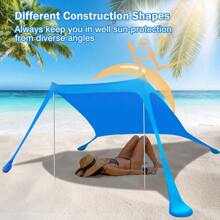 Beach Tent Canopy Sun Shade, UPF50+ Portable Beach Shade Tent, Beach Shade Canopy With Sandbag