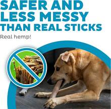 Outward Hound Dogwood Wood Durable Dog Chew Toys, Real Wood &Amp; Calming Hemp, 2-Pack, Medium