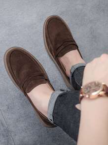 Men's Casual Canvas Slip-On Loafer Shoes, Comfortable Lightweight Low-Top Casual Moccasins, Suitable For All Seasons