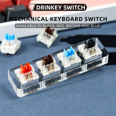 3-Pin Mechanical Keyboard Switches, Supporting Plate Mount And Hotswap, Black, Red, Brown, Blue Switches