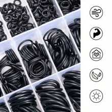 1200 Stücke O-Ring Sortimentskasten mit 24 Größen, Gummi-O-Ringe, Dichtungsscheiben, Dichtungsset für Sanitär, Gas, Automobil und Armaturenreparaturen