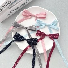 2/5/10 Stück Damen Retro Minimalist Pünktchen Schleifen Haarspangen, eleganter Boho-Stil für den täglichen Gebrauch, Fotoshooting, Haraccessoire, Sommeraccessoire, Haarklammern, Haarspangen, Haarklips