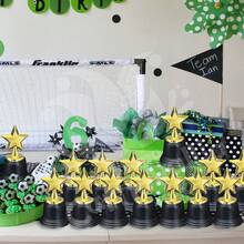 GRUPO CARNAVALLIA 16 Trofeos Dorado Estrella Estatuilla Premio Escolar Deporte - Dorado - Ver 3