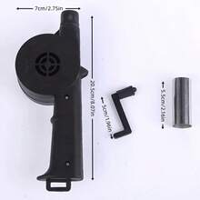 3 piezas Soplador de mano manual Herramienta desmontable para BBQ Camping al aire libre Soplador de aire para carbón portátil