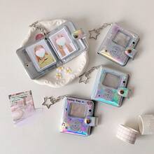 Laser Cover MP3 Player 2 Inch Document Photo Album Illuminated Flash Mini Photo Album Large Head Sticker Hanger,Back To School,School Supplies - Color - View 1