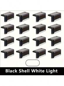 12 Stücke Solar-betriebene LED-Gartenleuchten, Treppenbeleuchtung für Außen-Dekoration - Terrasse, Stufen, Geländer, Wand, Garten, Treppe, Terrasse, Zaun, Einfahrt Beleuchtung, Multi-Farb-Steuerung, für Heim-Dekoration und Geländer-Dekoration