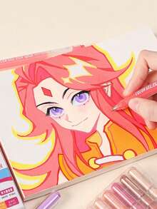 54 色 Stylo 凝胶笔套装透明笔杆圆珠笔勾线笔荧光笔 1.0 毫米适用于绘图、突出显示、学生笔记、制作手册、办公室使用、学校用品、返校