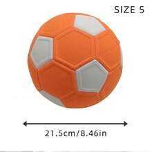 Orange Magic Curve Soccer Ball 3/4/5#, Indoor/Outdoor Training Soccer Ball For Adults & Teenagers - Orange White - View 5