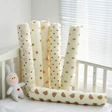 2 件圆柱形枕头、侧睡床栏杆垫、可拆卸长枕垫、床头板靠背垫