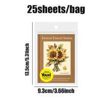 150Sheets/6bag Sticker Set, Forest Travelogue Series, Retro Forest Animal And Plant Hard Card Stickers, Scrapbook Supplies Notebook Accessories, Decorative Notebook Photo Frame Phone Case Water Cup Garbage Magazine Stationery Box DIY Personalized Stickers School Supplies,Back To School