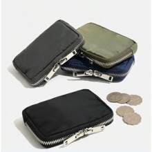 Japanese Men Wallet Earbuds Storage Bag Credit Card Holder Case For Boys Girls Journey Bank Card Organizer Zipper Coin Purse For Men Money Wallet Mini Wallet Purse Wallet Men Wallet Leather Small Wallet