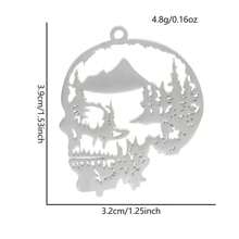 2pcs Fashionable 304 Stainless Steel Gold/Silver Plant & Flower Pattern Pendant, Vacuum Electroplated Durable Craft, Suitable For Necklace, Earrings, DIY Jewelry Making