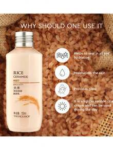 The Face Shop 酸浆米神经酰胺保湿乳液 | 温和乳液，提亮肤色，形成保护屏障 | 面部保湿乳液 | 深层滋养，令肌肤柔软水润 | 韩国化妆品 | 150毫升/5.07液体盎司 - 米神經醯胺乳液 - 查看 7