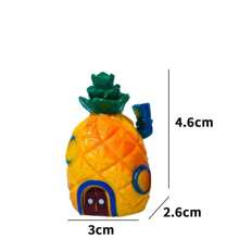 SPONGEBOB 1 pezzo Decorazione in resina a forma di pesce, ornamento per acquario, casetta ad ananas, grotta, botte per decorazione paesaggistica di acquario