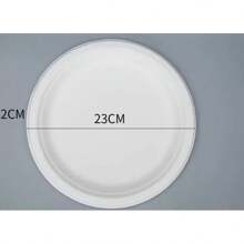 80/50/30/20/10/5pcs 9-Inch Large Capacity White Disposable Plates, Suitable For Outdoor Picnics, School Events, Family Gatherings, Camping, And Holiday Celebrations - Multipurpose Paper Plates