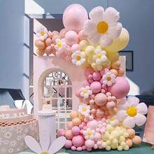 113 件生日气球套装 - 包括雏菊气球、波西米亚风格气球（淡粉色、红色、黄色、橙色）、花气球，非常适合迎婴派对、周年纪念、迎婴派对、婚礼、订婚、生日、儿童生日派对 - 混合色 - 查看 4