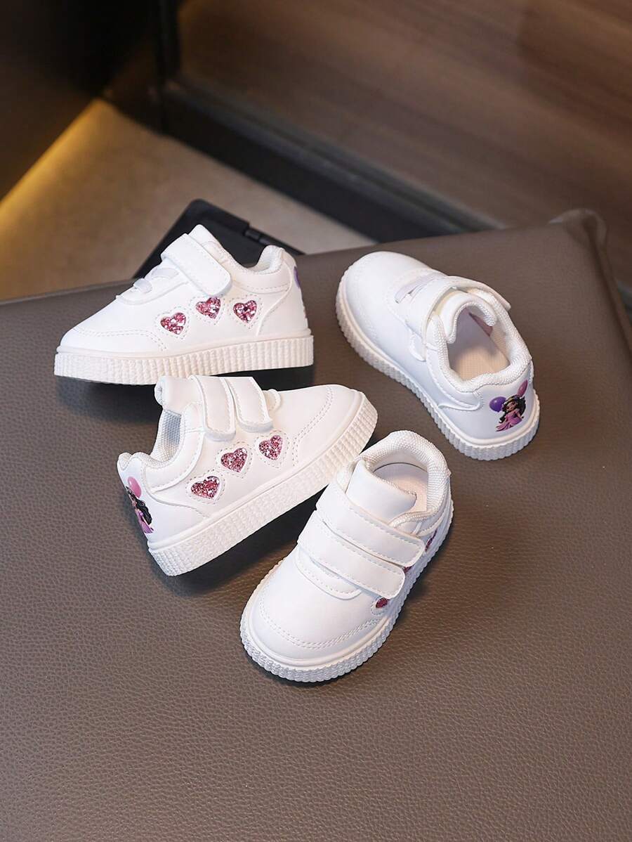 1 paire de chaussures de marche souples et confortables pour tout-petits, chaussures blanches simples pour enfants pour la vie quotidienne et les déplacements