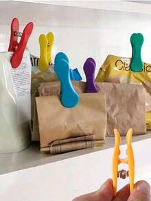 2/8 peças de clipes para sacos plásticos: clipes multifuncionais para armazenamento de alimentos, adequados para vedação de vários sacos plásticos e sacos para lanches, ótimos para organização e armazenamento na cozinha