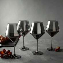 1 Pc Angled Wine Glass In Smoke Finish