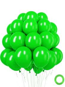 50 Stücke/100 Stücke 12,7 cm/25,4 cm/30,5 cm grüne Latex-Luftballons mit grünen Bändern, geeignet für Geburtstage, Weihnachten, Dschungel, Fußball, tropische Party-Dekoration; runder Latex-Luftballonset für Geburtstag, Hochzeit, Jubiläum, Geschlechts-Enthüllung - kein Strom benötigt, Partydekoration für alle Jahreszeiten
