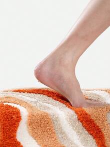 Summer Style Bathroom Rugs,Soft And Absorbent Bath Mats Non-Slip Backing Shower Rug,Machine Washable, Bathroom, Kitchen And Entryway Home Decor,Sea Beach Starfish Shell Bath Floor Mat,22"X34" - Orange - View 7