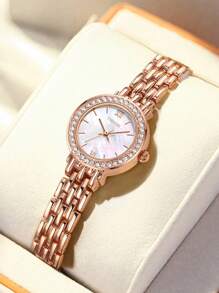 TIRENSE 1 Piece Of Luxurious, Fashionable, Elegant Jewelry With Diamonds, Ladies' Wrist Linked List, Birthday Gift, Holiday Gift,Watch Women ,Women's Gift