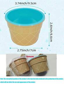 1/3/6pcs Ice Cream Mixing Bowl Set Spoon - , Easy To Clean, Cute DIY Ice Cream Bowl