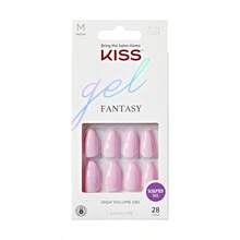 KISS Gel Fantasy PressOn Nails Nail Glue Included 'No Regrets' Light Pink Medium Size Almond Shape Includes 28 Nails 2g Glue 1 Manicure Stick 1 Mini File - LightPink - View 1