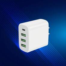 4-Port USB-C Wall Charger With Fast Charging Cube – Multi-Device Power Adapter Compatible With Iphone 16/15/14/13/12 Pro Max & More Suitable For Multiple People Charging, Multiple Devices Charging, Home Charging Needs, And Office Desks Phone Charger Multi-Port