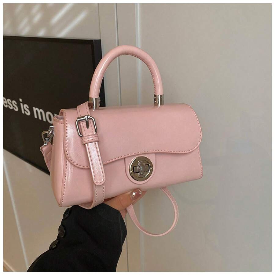 Simple Casual Crossbody Bag, New Versatile Quality Small Square Crossbody Bag - 粉色 - 查看 1