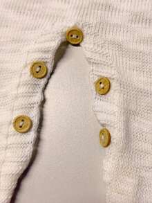 Nika Baby Baby Romper In Timeless Lightweight Knit - Beige - View 4