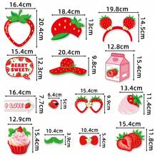 New Strawberry Theme Birthday Party Decoration Set, Happy Birthday Bunting Flag, Strawberry Birthday Home Decor, Room Background Decor, DIY Kit