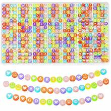 1400 件 4x7 毫米 DIY 亚克力字母串珠项链 手工制作夜光珠 夜光珠 适用于手链首饰制作 - Glow in The Drak Beads - 查看 7