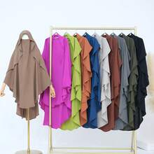 1 chiếc khăn trùm đầu Hijab Khimar bằng vải thoáng khí CEY, phù hợp cho phụ nữ sử dụng hàng ngày với áo Abaya, thích hợp cho mọi mùa, dùng làm khăn trùm đầu Abaya cho váy, đi biển, nghỉ lễ, du lịch. - Nhiều màu - Xem 4