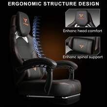 Big And Tall Gaming Chair 400lb Weight Capacity With Footrest, Ergonomic Video Game Chair For Adults With Oversized Headrest And Lumbar Pillow, Computer Chair For Office, Christmas Thanksgiving Cyber Monday Gift