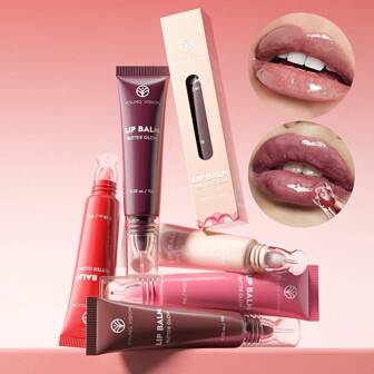 YOUNG VISION 1 pièce Brillant nacré Gloss à lèvres en tube doux, soin hydratant pour les lèvres, base à lèvres, couleur à lèvres, usage quotidien