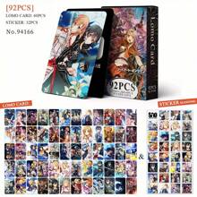 92pcs Anime Cards (60 Cards + 32 Stickers), Japanese 2D Photo Cards, Double-Sided Color Printing, Collectible Card, Coated Paper, Printed Cards, 14+, Summer, Back To School Season, High-Quality - Birthday Gift - Christmas Gift - Easter Gift - Valentine's Day Gift - Perfect Gift