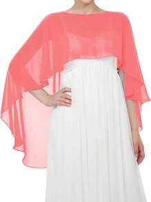Women Ladies Soft Wedding Capes Wedding Jacket Wraps Chiffon Shrug Bridal Bolero Long Shawl And Wraps Evening Wedding Cover Up