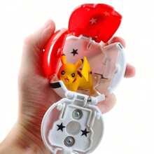 pokemon 1 set/2 pezzi 1 Pokeball + 1 Giocattolo modello Pokemon, Pallina Sorpresa Pokemon con animale domestico che salta fuori, Giocattolo da collezione divertente, Perfetto come regalo di compleanno, Souvenir per feste