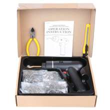 200W Cordless Hotmelt Welding Gun, USB Rechargeable Portable Repair Tool With 5000mAh Long Battery Life, Mica Heating Element, 400pcs Hotmelt Welding Kit, Suitable For Car Bumper And Plastic Repair